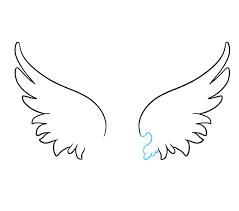 How To Draw Angel Wings Step 6 Angel Wings Drawing Wings Drawing Angel Drawing