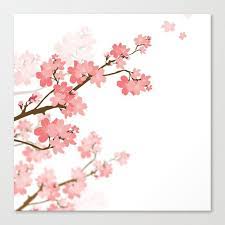 Vintage cherry blossom woodblock tee japanese grap faux canvas print. Cherry Blossom Canvas Print By Naturez Medium Gold Canvas Canvas Prints Graphic Artwork