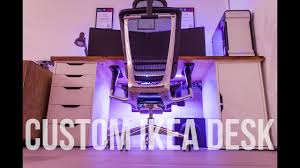 Build your own desk with custom features like usb ports and biometrics. Building The Ultimate Setup Custom Ikea Desk Youtube