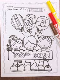 Your Students Will Adore These Coloring Book Pages For The 100th Day Add It To Your Plans T School Coloring Pages 100 Day Of School Project 100 Days Of School