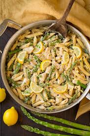 One Pan Creamy Lemon Pasta With Chicken And Asparagus Cooking Classy With Images Lemon Pasta