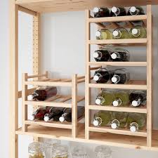 Hutten 9 Bottle Wine Rack Solid Wood Ikea In 2020 Wood Wine Racks Wooden Wine Rack Wine Rack