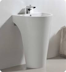 parma white pedestal sink w/ medicine
