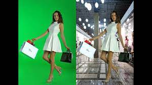 The bright and vibrant green color behind the subject contrasts with all skin tones and most clothing options, allowing the editor to remove and replace the background with ease. Fashion Photography Workshop Tips How To Make Great Model Photos On Green Screen Studio Chroma Key Youtube