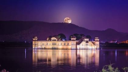 Jal Mahal at night, AI generated