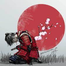 Download Samurai Doing Seppuku With Cherry Blossoms Wallpaper |  Wallpapers.com