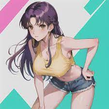 ai generated katsuprime katsuragi misato misato katsuragi neon  genesis evangelion stable diffusion 