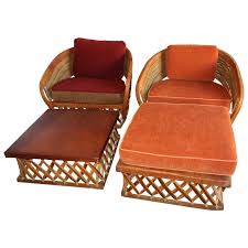 Pair Of 1stdibs Uniquely Equipale Lounge Chairs Ottomans Mexican Leather Cedar Large Lounge Chair Wicker Lounge Chair Rattan Lounge Chair