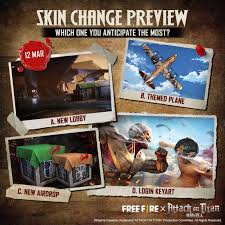 This means the same day when the ob26 update came out for free fire. Free Fire X Attack On Titan Everything Known About The Crossover
