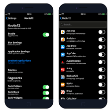 Noctis12 Dark Mode For Ios 12 Ios Application Settings Dark