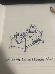 Do you want to see this bed in flames do you want to totally go under you want to stick the dagger in the sheets you want to lick the dagger that bleeds rammstein you see the crosses on the pillow you think innocence may kiss you you believe killing might be hard but where are all the dead coming from rammstein sex. Wollt Ihr Das Bett In Flammen Sehen Artwork Rammstein