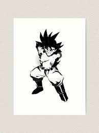 Dragon ball z art black and white. Goku Black And White Art Print By Dielissa Redbubble