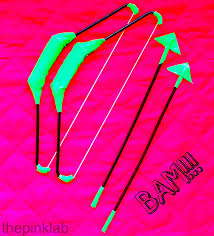 Any child would love to receive this. The Pink Lab Diy Easy Bow And Arrow Bow And Arrow Diy Homemade Bow And Arrow Kids Bow And Arrow