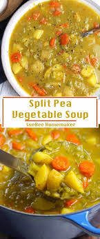 Split Pea Vegetable Soup Suebee Homemaker Recipe In 2020 Split Pea Soup Recipe Pea Vegetable Vegetable Soup Healthy