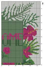 Cross stitch patterns to print and color. Cross Stitch Pattern Welcome Pdf Modern Counted Easy Flowers Etsy Simple Cross Stitch Cross Stitch Cross Stitch Patterns