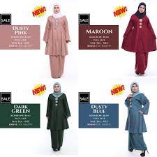 Baju kebarung moss crepe untuk raya 2020 yang sangat cantik dan selesa. Plus Size Baju Kebarung Johor Riau Sets Muslimah New Fashion Malay Dress Ready Stock Shopee Malaysia
