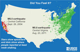 Did You Feel It East Vs West This Image Illustrates How Earthquakes Are Felt Over Much Larger Areas In The Easter Revelation How Are You Feeling Revelation 6