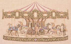 Not sure what the best way is to use kreinik threads? Carousel By Teresa Wentzler Cross Stitch Horse Cross Stitch Art Cross Stitch