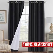 Amazon Com H Versailtex 100 Blackout Curtains With White Backing Energy Saving Soundproof Thick Curtains Bedroom Curtains Thermal Insulated Blackout Curtains