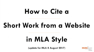 Image creator's last name, first name. Cite A Short Work From A Website In Mla 8 Style Youtube