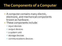 Electric, electronic, and mechanical components contained in a computer. Ppt Introduction To Computers Powerpoint Presentation Free Download Id 6497650