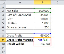 Gross Profit Margin Formula Percentage Calculator Excel