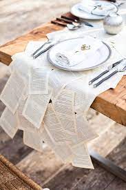 30 Ideas For A Book Inspired Wedding Diy Table Runner Wedding Table Runners Wedding Diy Wedding Table