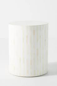 Rounded Inlay Drum Side Table Drum Side Table Side Table Drum Table