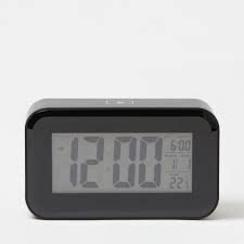 Digital alarm clock, led light mini modern cube desk alarm clock (light grey). Debenhams Black Digital Alarm Clock Debenhams