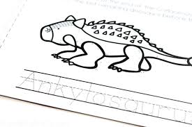 This set of dinosaur dab it coloring pages includes 11 images. Printable Dinosaur Coloring Book From Abcs To Acts