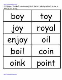 A digraph is a pair of letters that make a single sound, such as th or ee. Oi Oy Word Study Lists Boy Boil Etc Worksheets