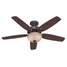 Pull the pull chain to make sure it is on. Builder Deluxe Ceiling Fan With Light Bronze 52