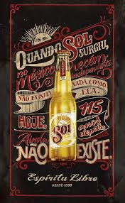 Sol Beer Chalk And Sign Painting On Behance Beer Poster Sol Beer Beer Design