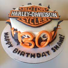 Harley Davidson 30th Birthday Cake By Kristy Dax 30 Birthday Cake Cake Birthday Cake