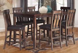 Great Bridge 7 Pc Burnished Walnut Wood Pub Set By Vilo Home Counter Height Dining Sets Counter Height Dining Table Furniture
