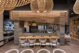 Sergey Makhno Architects Creates Japanese Restaurant Interior With Ukrainian Soul In Kiev Japanese Restaurant Interior Restaurant Interior Japanese Restaurant