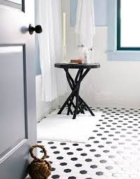 I painted through lace onto tiles? Should I Have A Black And White Bathroom Mad About The House White Bathroom Tiles Black And White Bathroom Floor Vintage Bathroom Tile