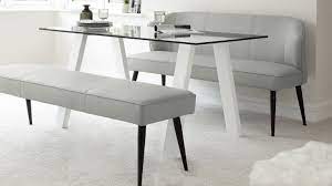 Product title dining table set dining table kitchen table and bench for 4 dining room table set for small spaces table with chairs home furniture rectangular modern. White Glass And Gloss Dining Table And Leather Bench Set Danetti