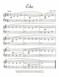 Here you can try to play some piano pieces from classical composers, or the children and traditional songs below. Echo Free Piano Sheet Music For Later Beginners