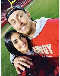 George Kittle and his wife Claire Kittle sharing a sweet selfie moment—love  and happiness off the field! ❤️📸