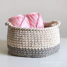 A quick note about knitting in the round. Ravelry Knit Stitch Basket With Handles Pattern By Sweet Softies