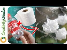 Coke Bottle And Toilet Paper Flower Toilet Paper Flowers Tissue Paper Flowers Diy Toilet Paper Crafts
