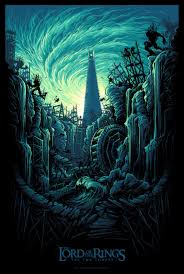 The Two Towers screenprint by Dan Mumford (Official LOTR material) - French  Paper Art Club