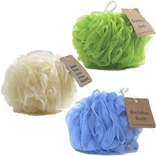 Buddha Bath 3 Pack Of Luxury Bath Sponges Ecofriendly Large Mesh Loofah Pouf 2 Deluxe Color Options Click Image For More De Bath Sponges Loofah Loofah Sponge