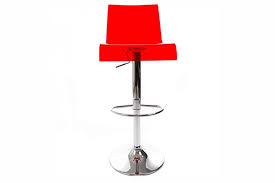 Un peu de plexiglas pour optimiser la luminosité. Tabouret De Bar Cuisine Design Plexi Rouge Chrome Ice Reglable Dossier Chaise De Bar Haute Salon