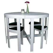 Modern Round 5 Piece Space Saving Dinette Set White Space Saving Dining Room Table Contemporary Dining Sets Space Saving Dining Room
