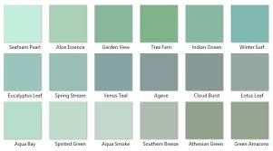 Behr Greens 2 I Like Aqua Smoke Southern Breeze And Lotus Leaf Green Bathroom Paint Bathroom Paint Colors Behr Coastal Paint Colors