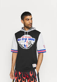 Based on a few simple questions. Mitchell Ness Nba All Star Fashion Hoody T Shirt Print Black Silver Schwarz Zalando De