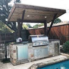 Lean To Outdoor Kitchen The Chatham Collective In 2021 Small Outdoor Kitchens Outdoor Kitchen Decor Outdoor Kitchen Design