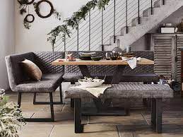 Dining room table with corner bench and chairs. Compact Earth Dining Table Left Hand Facing Corner Bench And Low Dining Bench In 2021 Dining Room Bench Seating Corner Sofa Dining Table Dining Room Corner